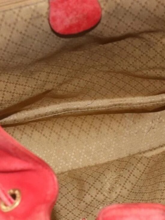 GUCCI Bamboo Backpack Leather Red Gold 000 2023 0016 Auth 179624 main image 16